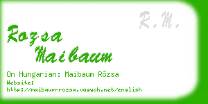 rozsa maibaum business card